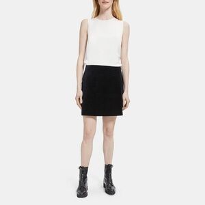 Theory A-Line Mini Skirt in Polka Dot Velvet size 12